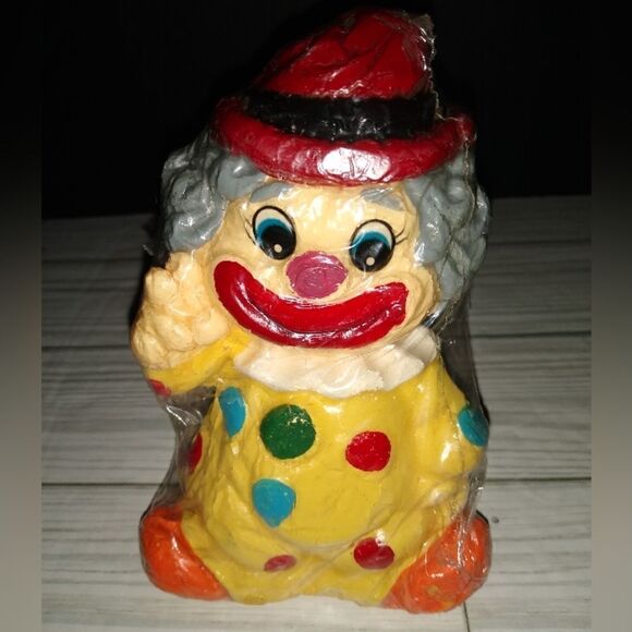 Vintage Peace Clown Art Decorative Candle Made In Hong Kong 5½in Tall - Picture 5 of 10